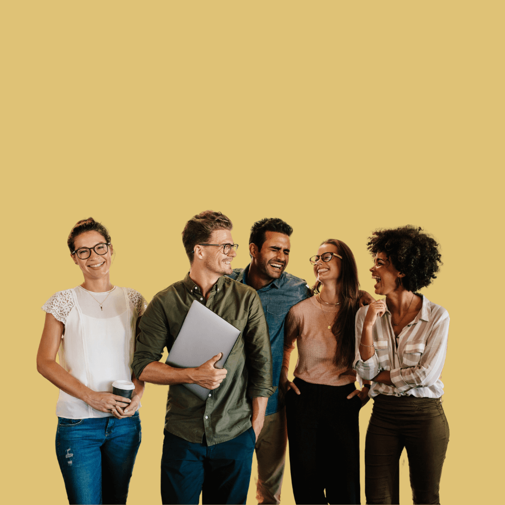 a team of marketing experts smiling